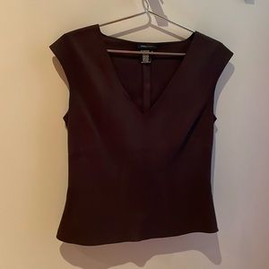 Sleeveless faux suede top